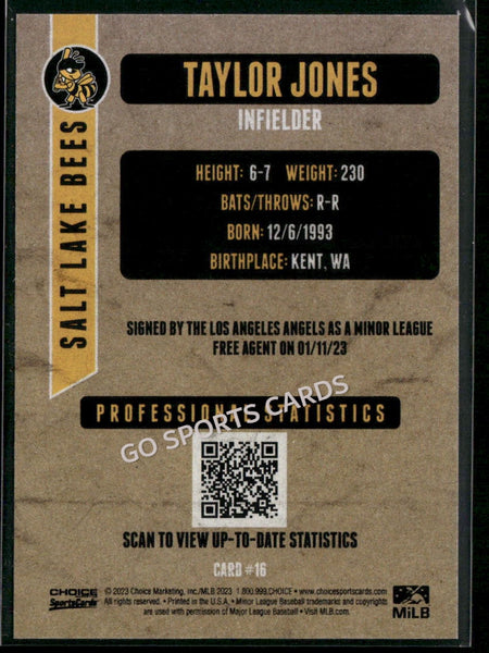 2023 Salt Lake Bees Taylor Jones