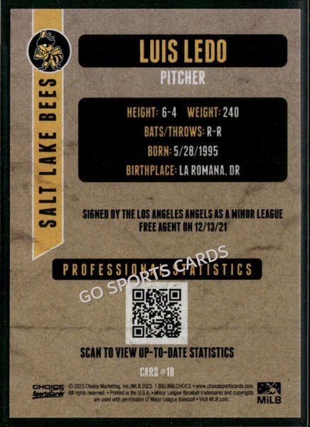 2023 Salt Lake Bees Luis Ledo