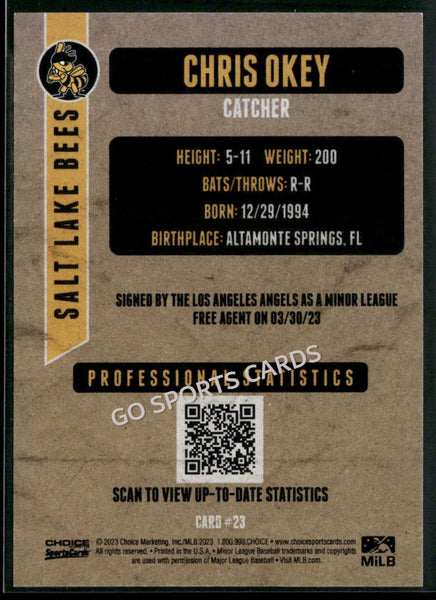 2023 Salt Lake Bees Chris Okey