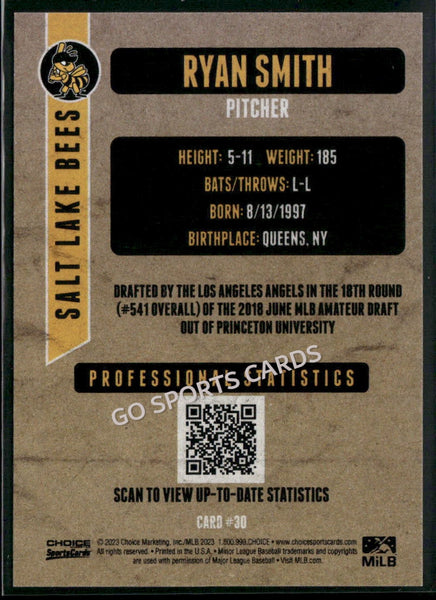 2023 Salt Lake Bees Ryan Smith