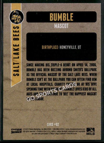 2023 Salt Lake Bees Bumble Mascot