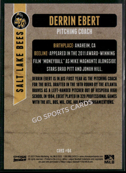 2023 Salt Lake Bees Derrin Ebert