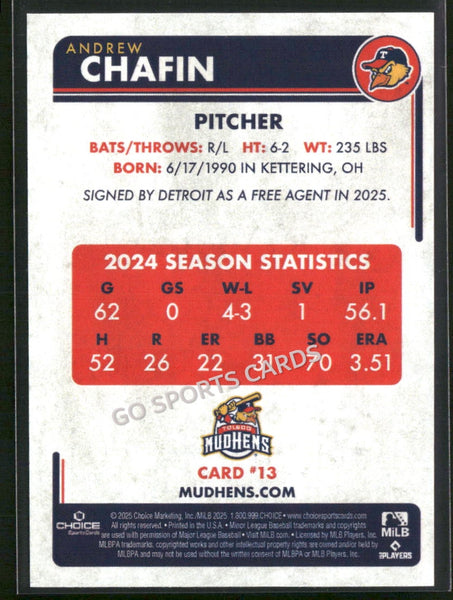 2025 Toledo Mud Hens Andrew Chafin