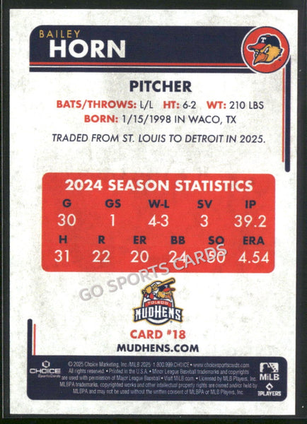 2025 Toledo Mud Hens Bailey Horn