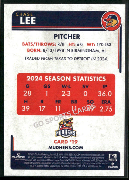 2025 Toledo Mud Hens Chase Lee