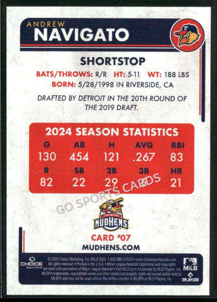 2025 Toledo Mud Hens Andrew Navigato