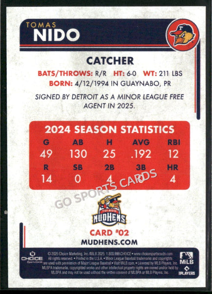 2025 Toledo Mud Hens Tomas Nido