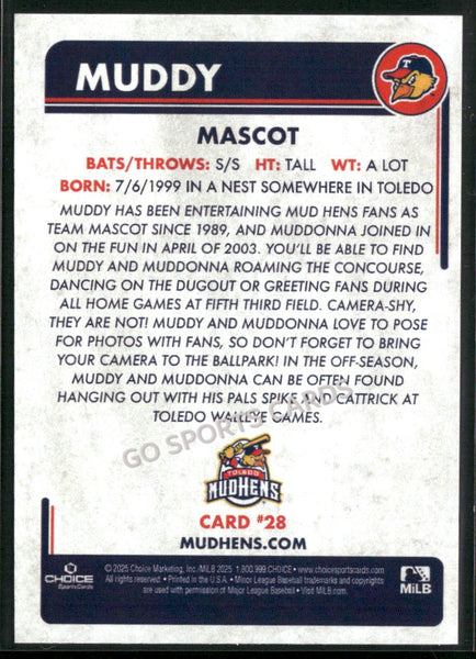 2025 Toledo Mud Hens Muddy Mascot