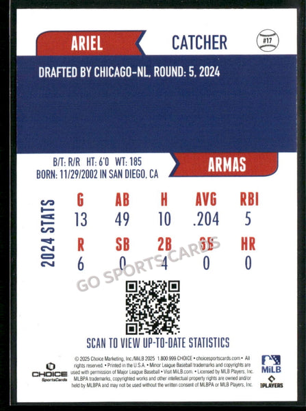 2025 South Bend Cubs Ariel Armas