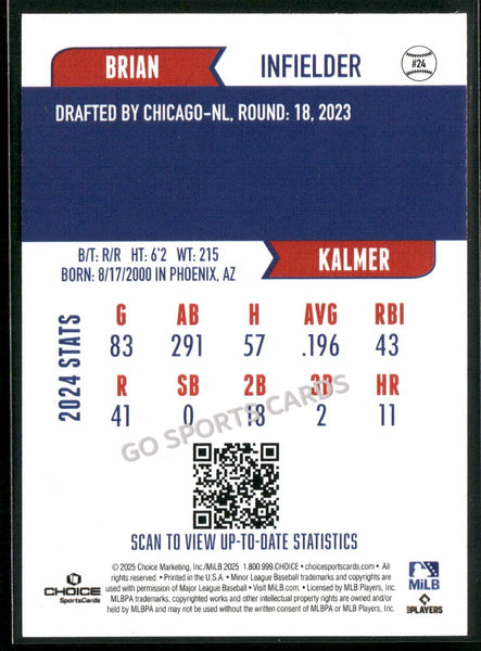 2025 South Bend Cubs Brian Kalmer