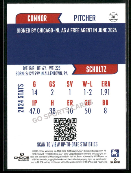 2025 South Bend Cubs Connor Schultz