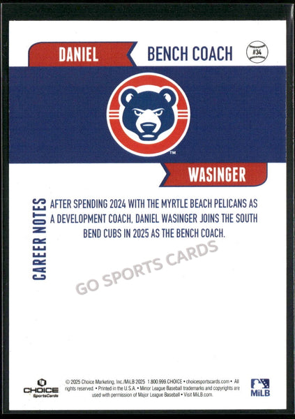 2025 South Bend Cubs Daniel Wasinger