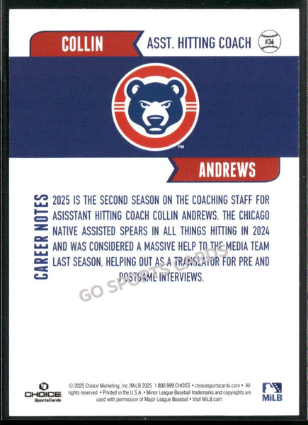 2025 South Bend Cubs Collin Andrews