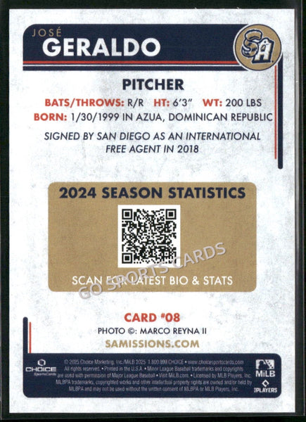 2025 San Antonio Missions Jose Geraldo