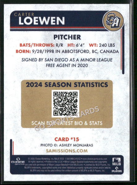 2025 San Antonio Missions Carter Loewen