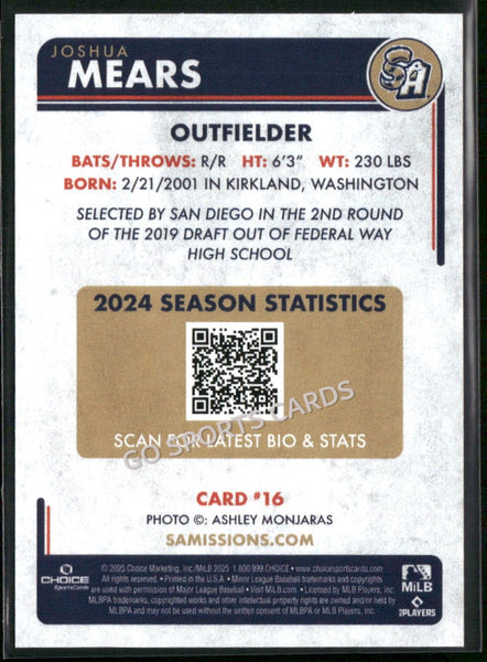 2025 San Antonio Missions Joshua Mears