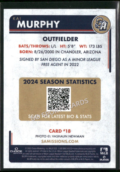 2025 San Antonio Missions Kai Murphy