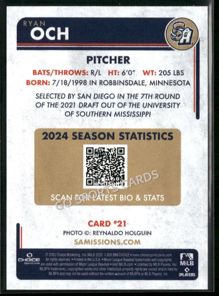 2025 San Antonio Missions Ryan Och