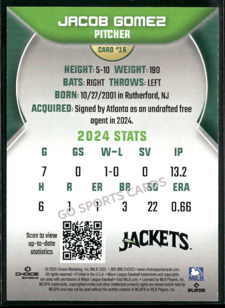 2025 Augusta GreenJackets Jacob Gomez