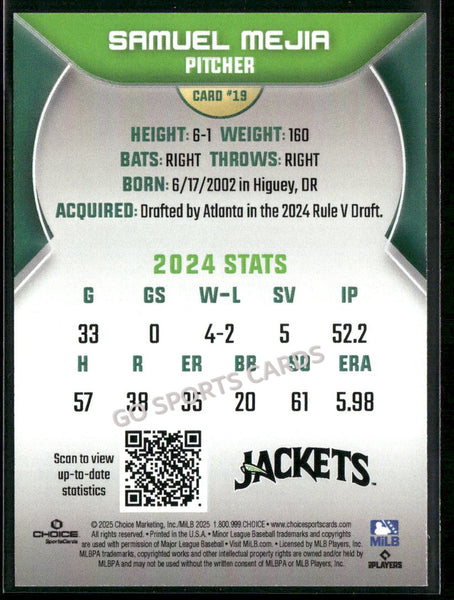 2025 Augusta GreenJackets Samuel Mejia