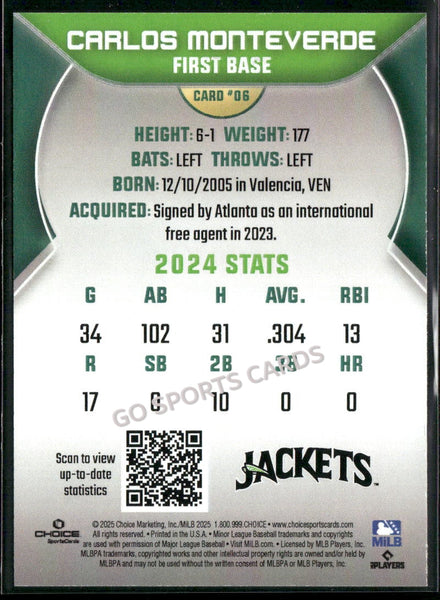 2025 Augusta GreenJackets Carlos Monteverde