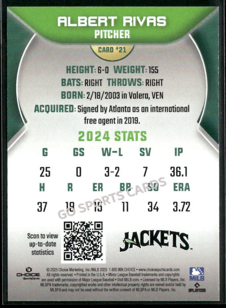 2025 Augusta GreenJackets Albert Rivas