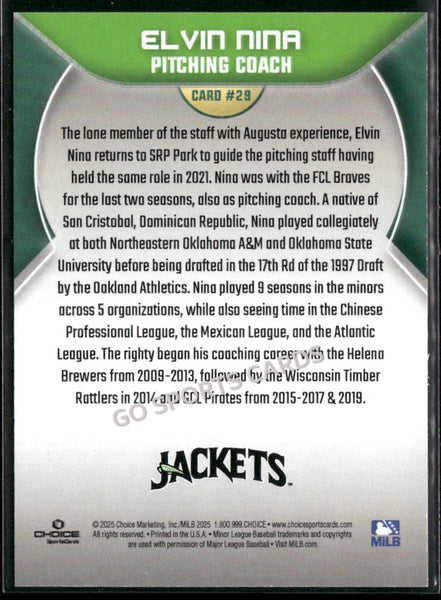 2025 Augusta GreenJackets Elvin Nina