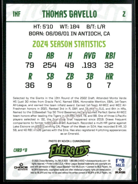 2025 Eugene Emeralds Thomas Gavello
