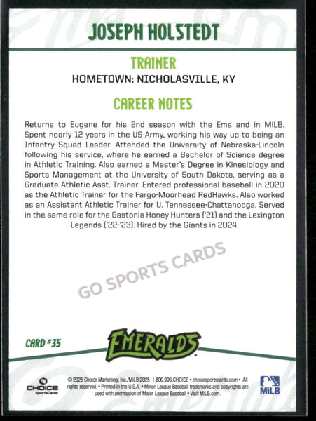 2025 Eugene Emeralds Joseph Holstedt