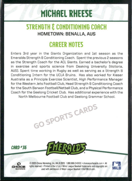 2025 Eugene Emeralds Michael Rheese