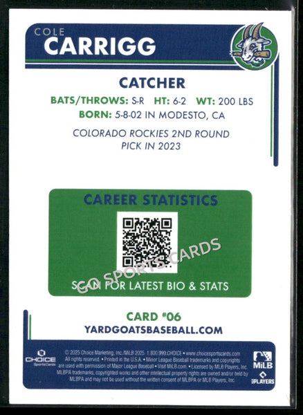 2025 Hartford Yard Goats Cole Carrigg