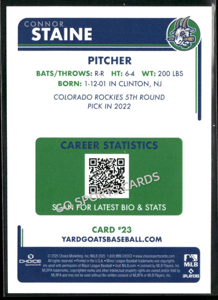 2025 Hartford Yard Goats Connor Staine