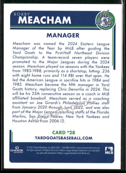 2025 Hartford Yard Goats Bobby Meacham