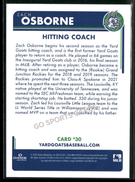2025 Hartford Yard Goats Zach Osborne