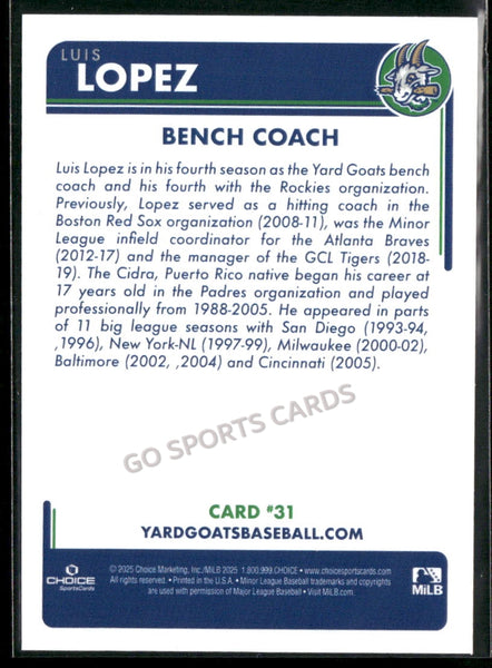 2025 Hartford Yard Goats Luis Lopez