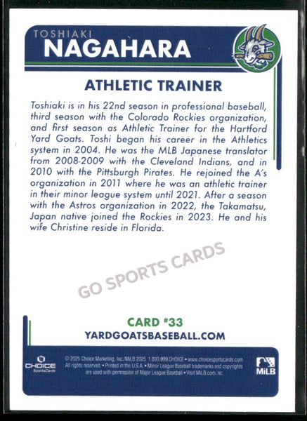 2025 Hartford Yard Goats Toshiaki Nagahara