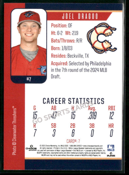 2025 Clearwater Threshers Joel Dragoo
