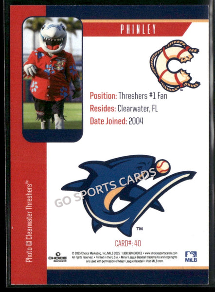 2025 Clearwater Threshers Phinley Mascot