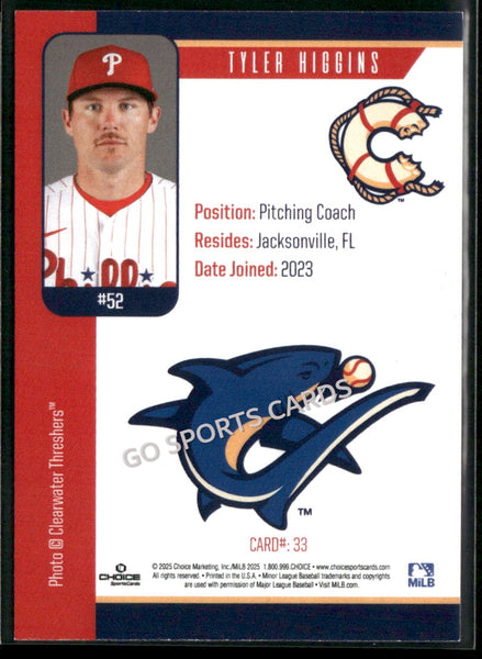 2025 Clearwater Threshers Tyler Higgins