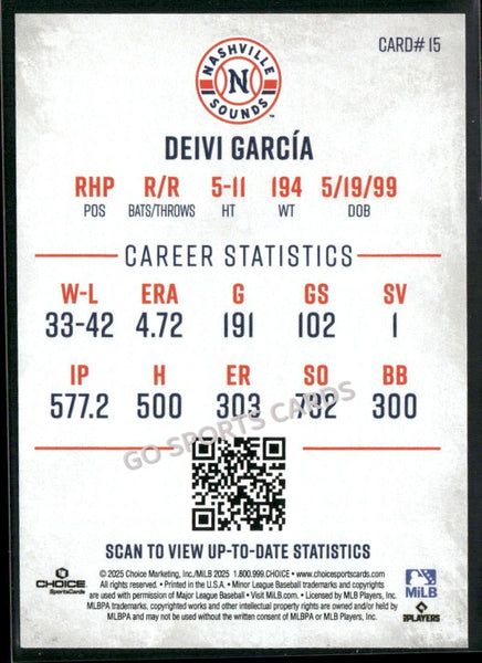 2025 Nashville Sounds Deivi Garcia