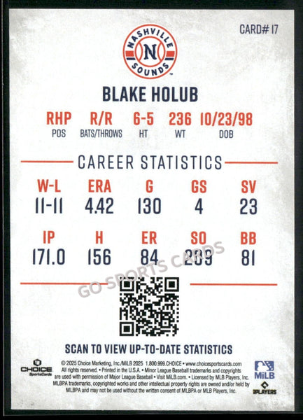 2025 Nashville Sounds Blake Holub