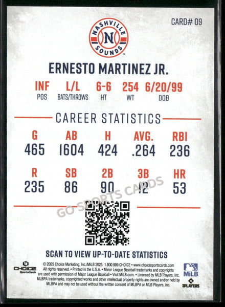 2025 Nashville Sounds Ernesto Martinez Jr
