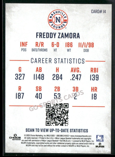 2025 Nashville Sounds Freddy Zamora