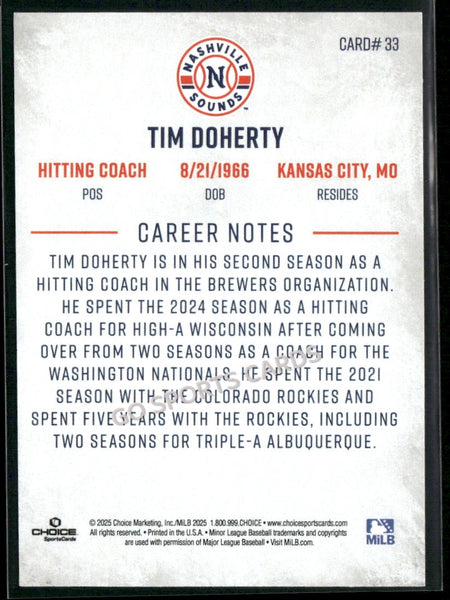 2025 Nashville Sounds Tim Doherty