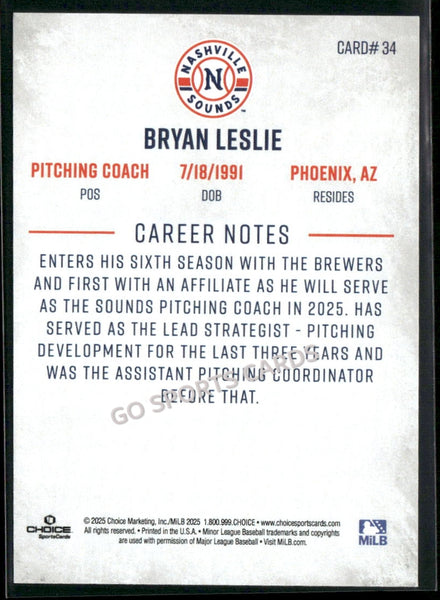 2025 Nashville Sounds Bryan Leslie
