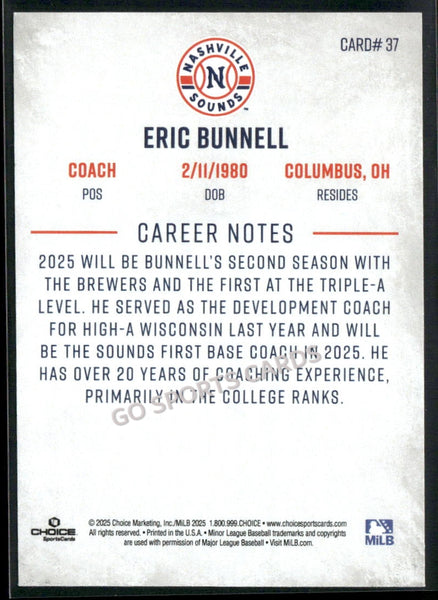 2025 Nashville Sounds Eric Bunnell