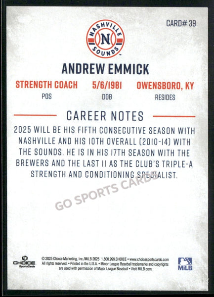 2025 Nashville Sounds Andrew Emmick