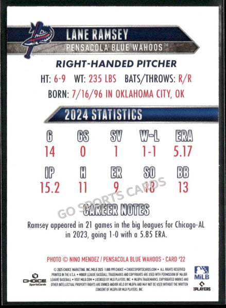 2025 Pensacola Blue Wahoos Lane Ramsey