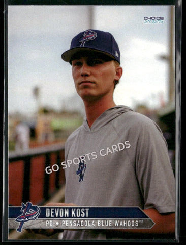 2025 Pensacola Blue Wahoos Devon Kost