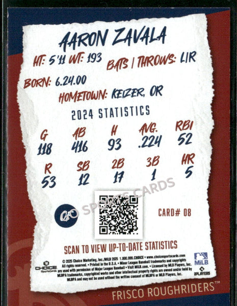 2025 Frisco RoughRiders Aaron Zavala